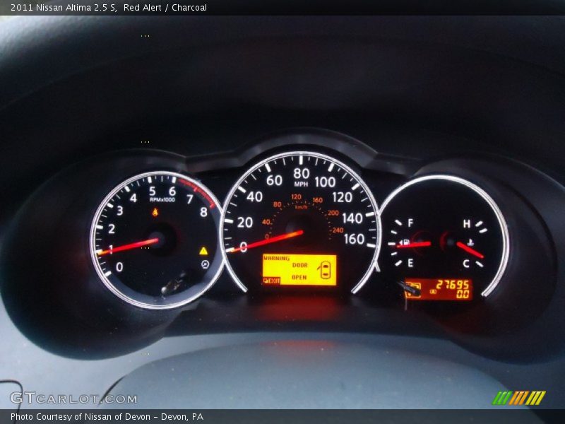 Red Alert / Charcoal 2011 Nissan Altima 2.5 S