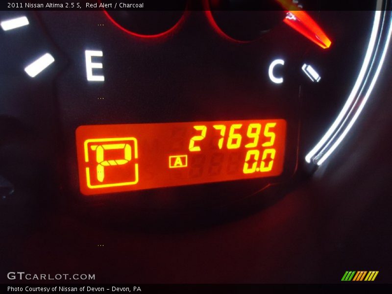 Red Alert / Charcoal 2011 Nissan Altima 2.5 S