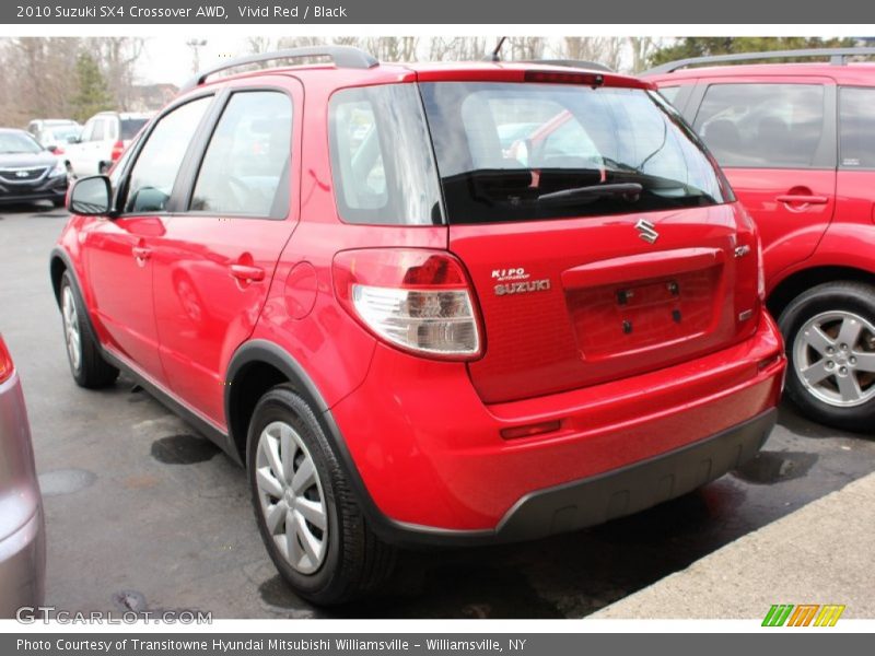 Vivid Red / Black 2010 Suzuki SX4 Crossover AWD