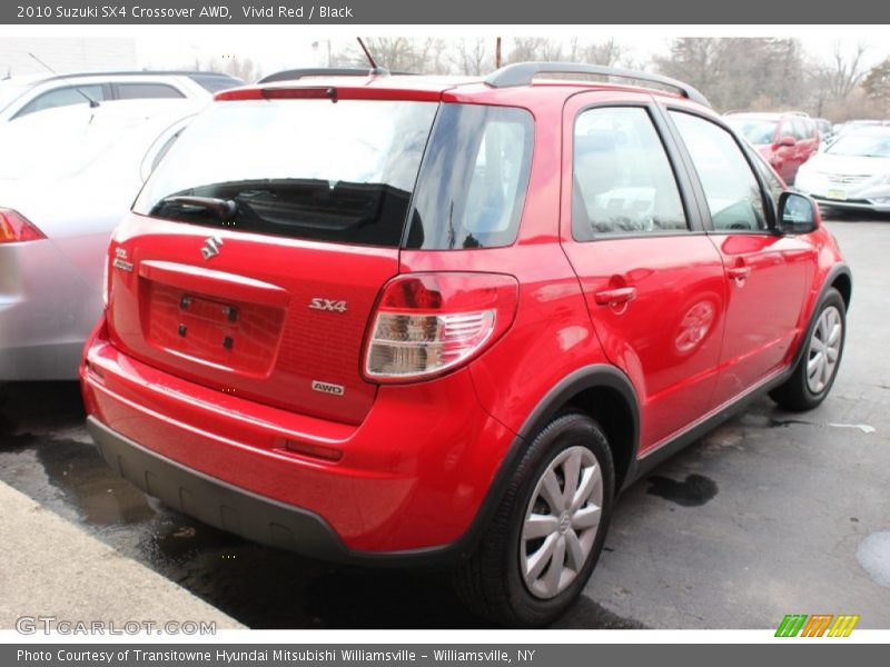 Vivid Red / Black 2010 Suzuki SX4 Crossover AWD