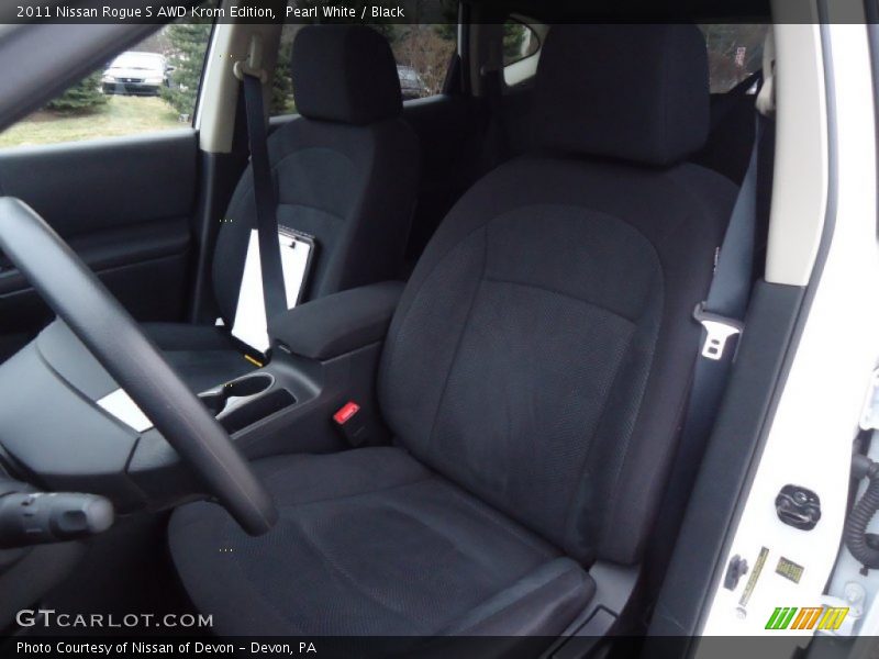 Pearl White / Black 2011 Nissan Rogue S AWD Krom Edition