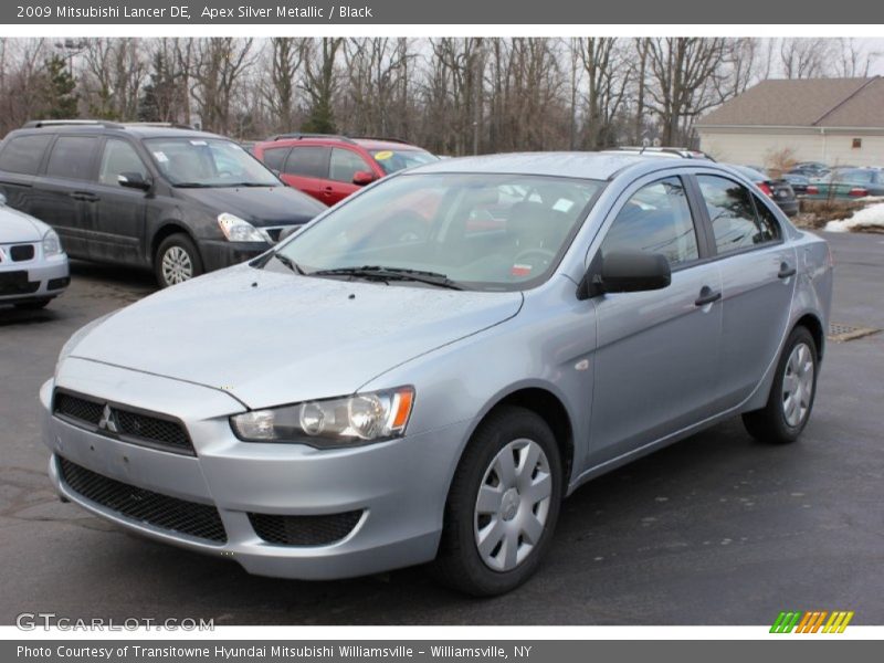 Apex Silver Metallic / Black 2009 Mitsubishi Lancer DE