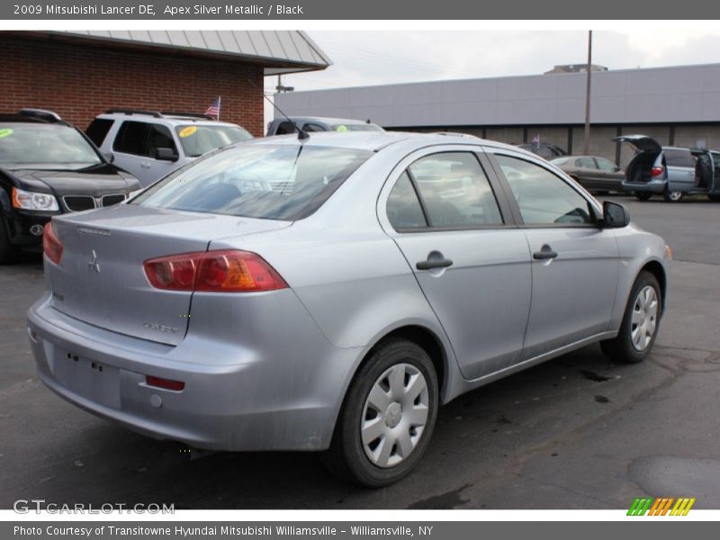 Apex Silver Metallic / Black 2009 Mitsubishi Lancer DE