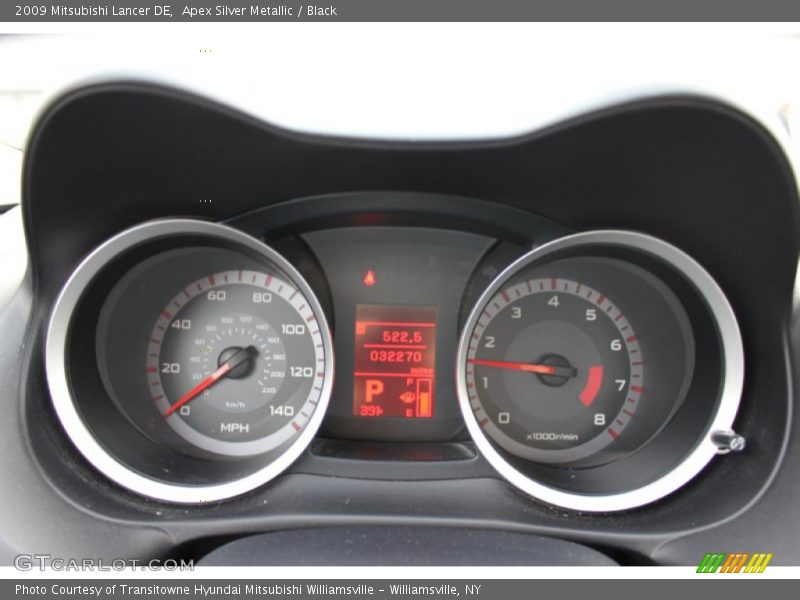 Apex Silver Metallic / Black 2009 Mitsubishi Lancer DE