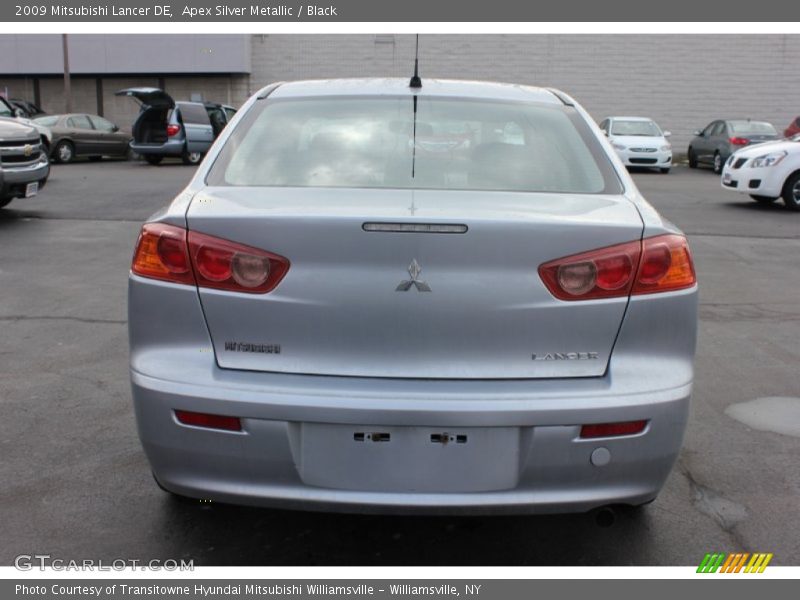 Apex Silver Metallic / Black 2009 Mitsubishi Lancer DE