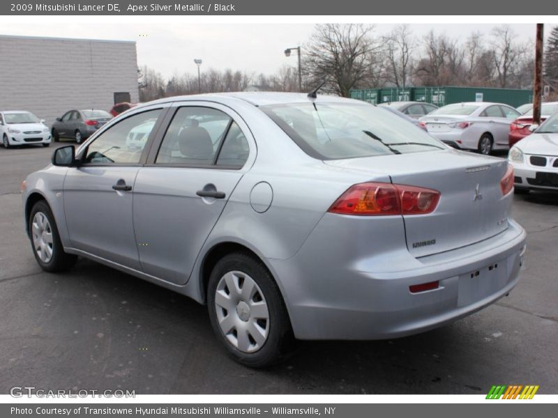 Apex Silver Metallic / Black 2009 Mitsubishi Lancer DE