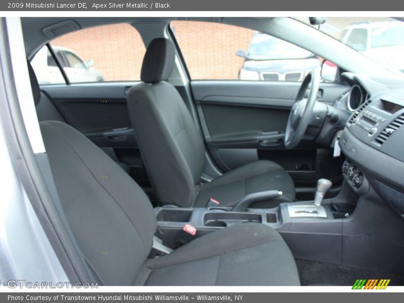 Apex Silver Metallic / Black 2009 Mitsubishi Lancer DE