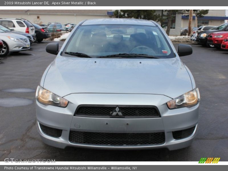 Apex Silver Metallic / Black 2009 Mitsubishi Lancer DE