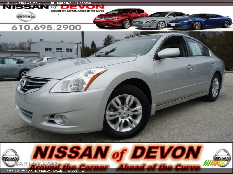 Brilliant Silver / Charcoal 2011 Nissan Altima 2.5 S