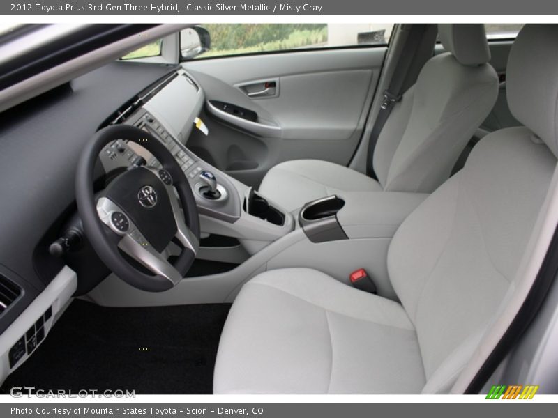 Classic Silver Metallic / Misty Gray 2012 Toyota Prius 3rd Gen Three Hybrid