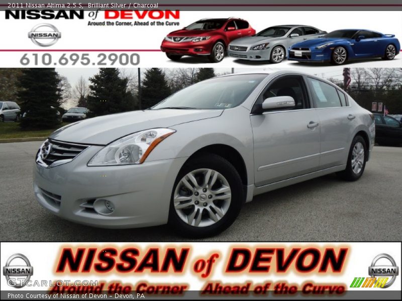 Brilliant Silver / Charcoal 2011 Nissan Altima 2.5 S