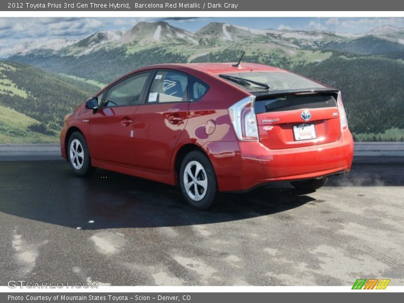 Barcelona Red Metallic / Dark Gray 2012 Toyota Prius 3rd Gen Three Hybrid