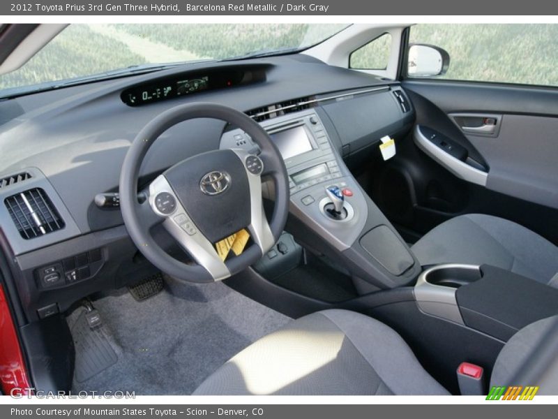 Barcelona Red Metallic / Dark Gray 2012 Toyota Prius 3rd Gen Three Hybrid