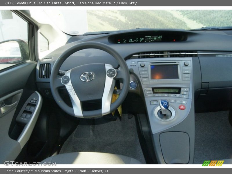 Barcelona Red Metallic / Dark Gray 2012 Toyota Prius 3rd Gen Three Hybrid