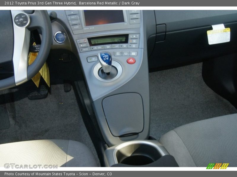 Barcelona Red Metallic / Dark Gray 2012 Toyota Prius 3rd Gen Three Hybrid