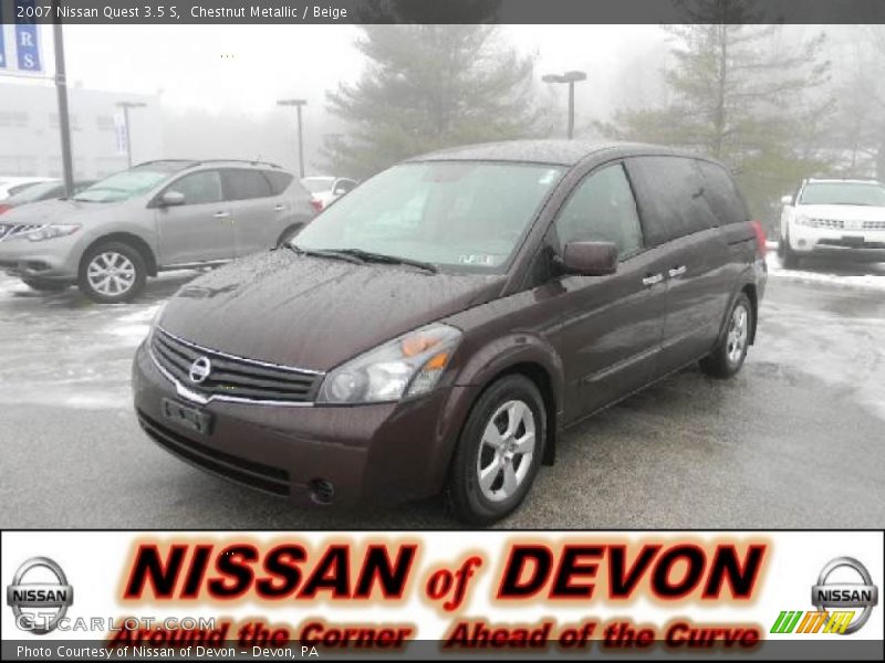Chestnut Metallic / Beige 2007 Nissan Quest 3.5 S
