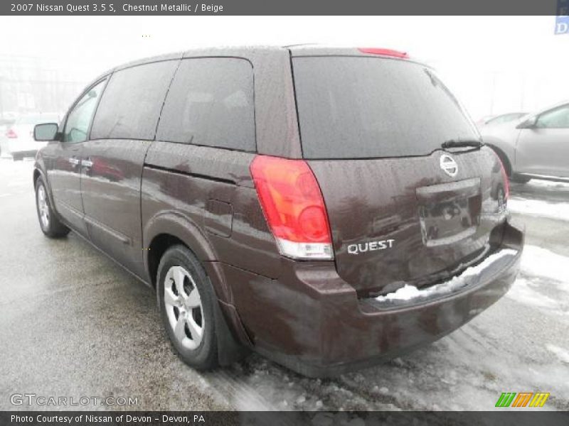 Chestnut Metallic / Beige 2007 Nissan Quest 3.5 S