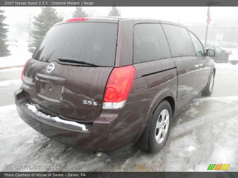 Chestnut Metallic / Beige 2007 Nissan Quest 3.5 S
