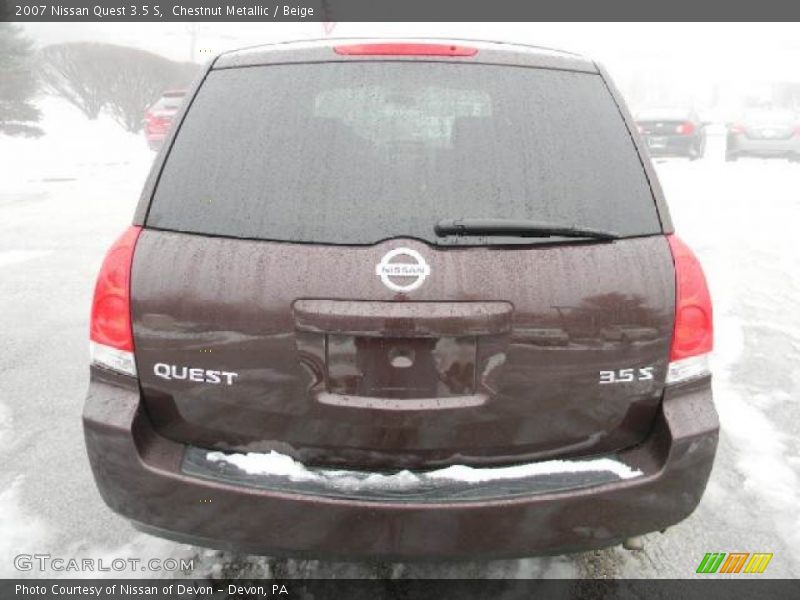 Chestnut Metallic / Beige 2007 Nissan Quest 3.5 S