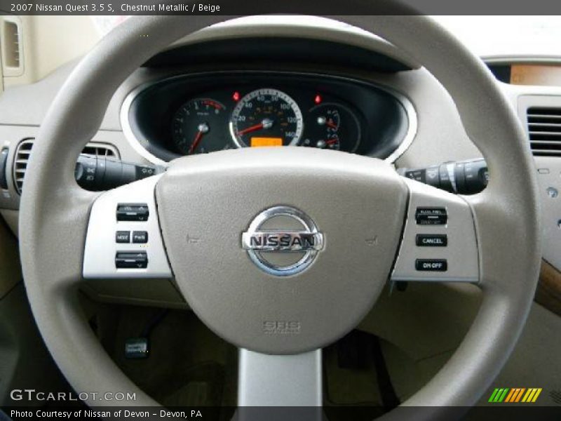 Chestnut Metallic / Beige 2007 Nissan Quest 3.5 S