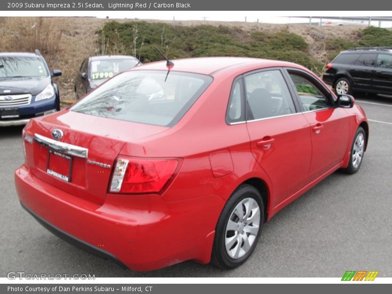 Lightning Red / Carbon Black 2009 Subaru Impreza 2.5i Sedan