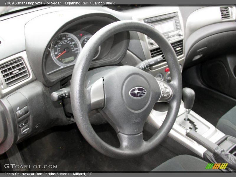 Lightning Red / Carbon Black 2009 Subaru Impreza 2.5i Sedan