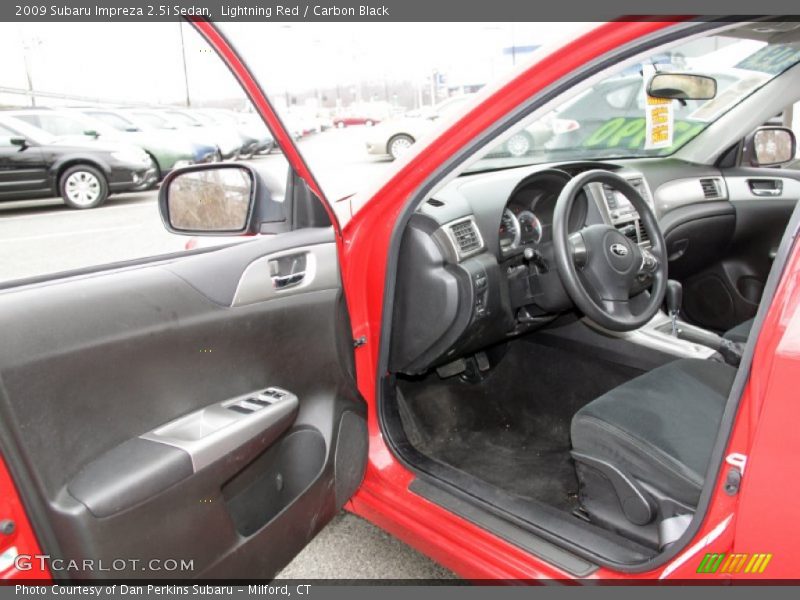 Lightning Red / Carbon Black 2009 Subaru Impreza 2.5i Sedan