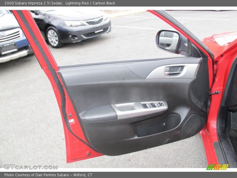 Lightning Red / Carbon Black 2009 Subaru Impreza 2.5i Sedan