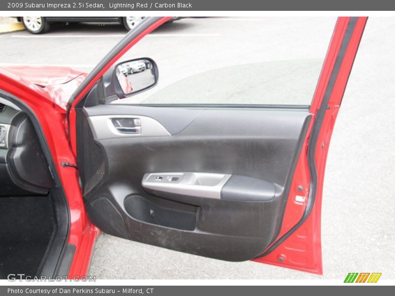 Lightning Red / Carbon Black 2009 Subaru Impreza 2.5i Sedan