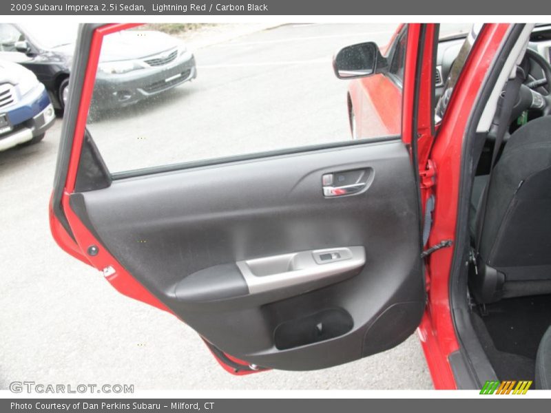 Lightning Red / Carbon Black 2009 Subaru Impreza 2.5i Sedan