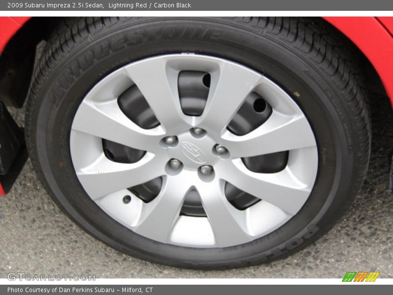 Lightning Red / Carbon Black 2009 Subaru Impreza 2.5i Sedan