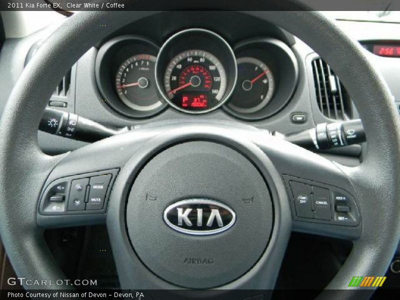 Clear White / Coffee 2011 Kia Forte EX