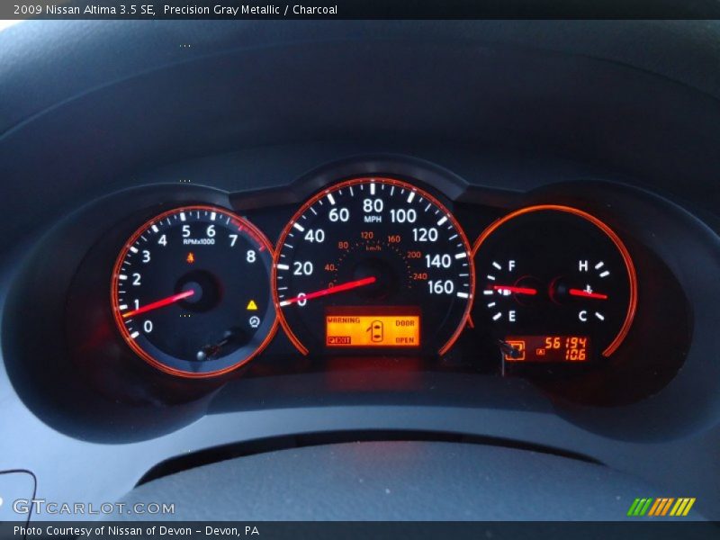 Precision Gray Metallic / Charcoal 2009 Nissan Altima 3.5 SE