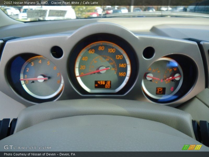 Glacier Pearl White / Cafe Latte 2007 Nissan Murano SL AWD