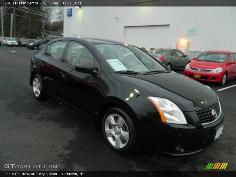 Super Black / Beige 2008 Nissan Sentra 2.0