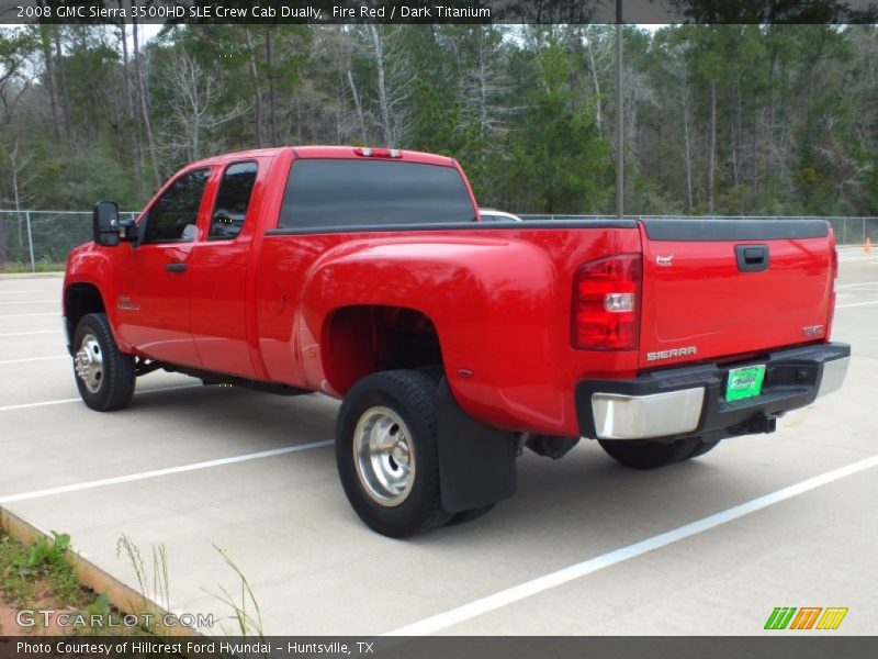 Fire Red / Dark Titanium 2008 GMC Sierra 3500HD SLE Crew Cab Dually