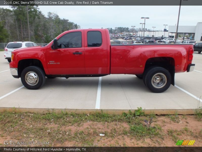 Fire Red / Dark Titanium 2008 GMC Sierra 3500HD SLE Crew Cab Dually