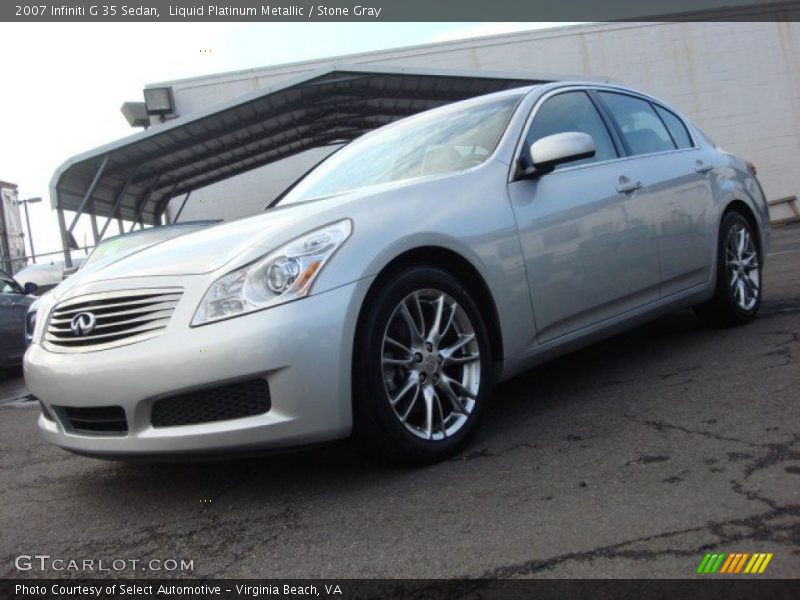 Liquid Platinum Metallic / Stone Gray 2007 Infiniti G 35 Sedan