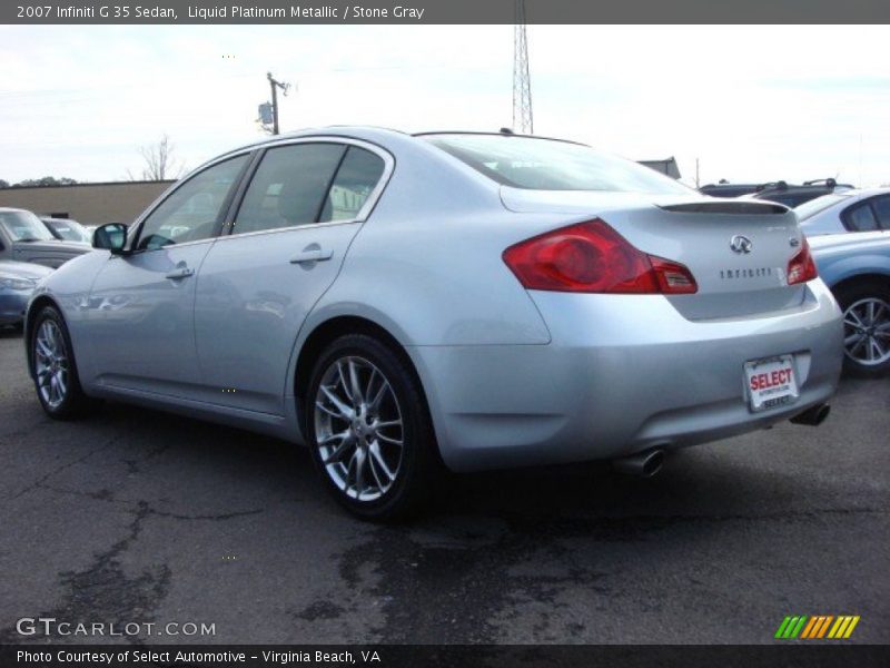 Liquid Platinum Metallic / Stone Gray 2007 Infiniti G 35 Sedan