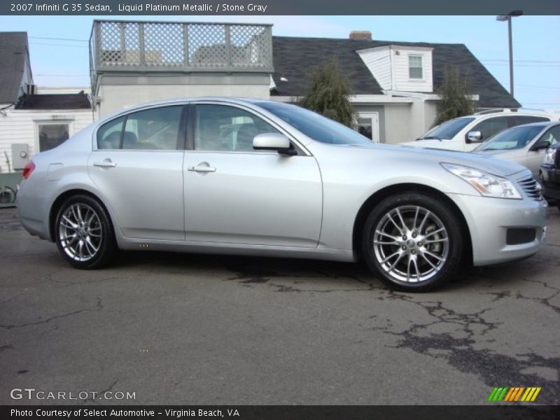 Liquid Platinum Metallic / Stone Gray 2007 Infiniti G 35 Sedan