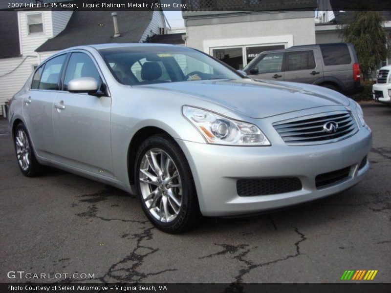 Liquid Platinum Metallic / Stone Gray 2007 Infiniti G 35 Sedan