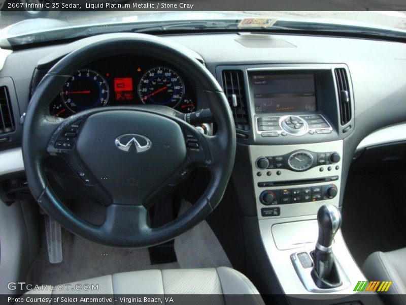 Liquid Platinum Metallic / Stone Gray 2007 Infiniti G 35 Sedan