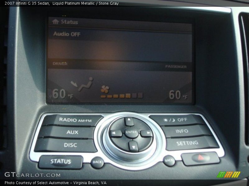 Liquid Platinum Metallic / Stone Gray 2007 Infiniti G 35 Sedan