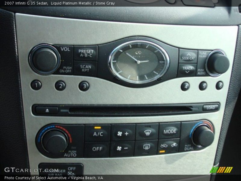 Liquid Platinum Metallic / Stone Gray 2007 Infiniti G 35 Sedan