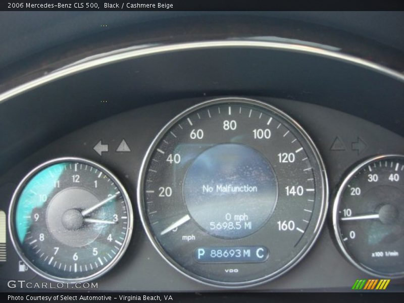 Black / Cashmere Beige 2006 Mercedes-Benz CLS 500