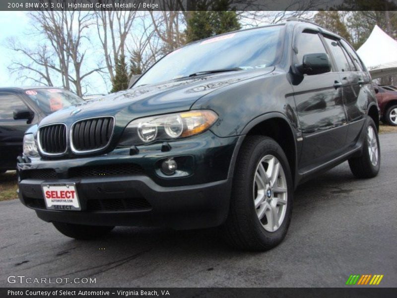 Highland Green Metallic / Beige 2004 BMW X5 3.0i