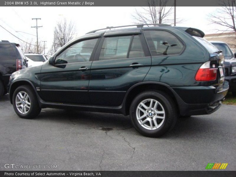 Highland Green Metallic / Beige 2004 BMW X5 3.0i