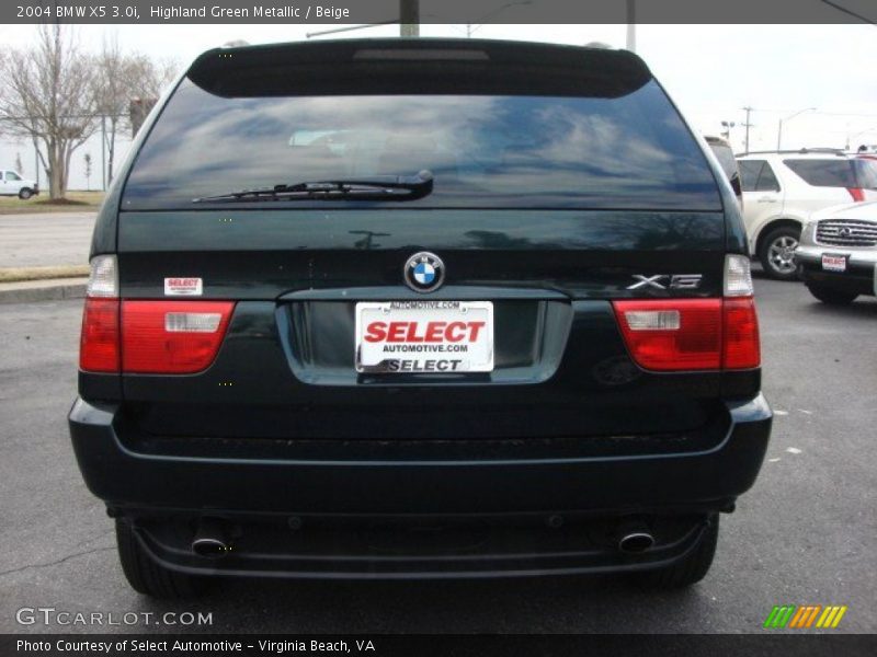 Highland Green Metallic / Beige 2004 BMW X5 3.0i