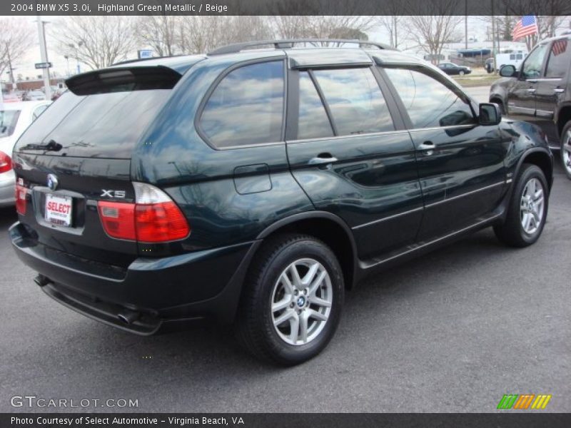 Highland Green Metallic / Beige 2004 BMW X5 3.0i