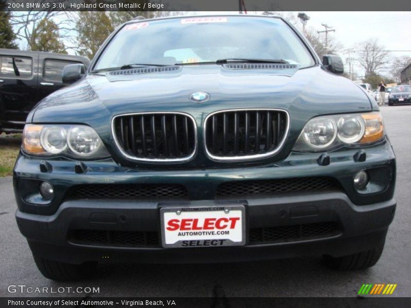 Highland Green Metallic / Beige 2004 BMW X5 3.0i
